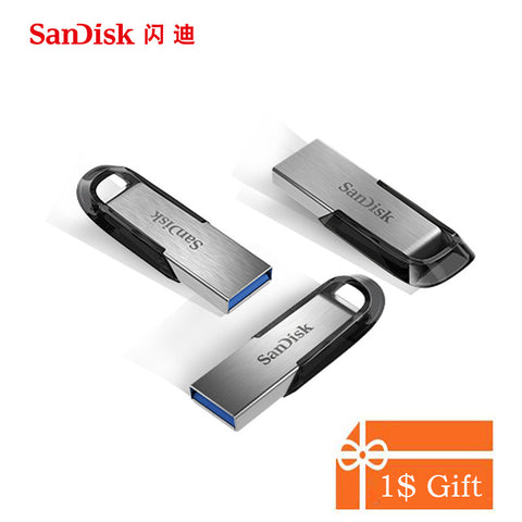 SanDisk USB 3.0 3.1 Flash Drive 128GB 64GB 32GB 16GB 130MBS ULTRA FLAIR Memory Stick Pen Drives Pendrive Flashdisk U Disk for PC