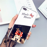 Nephy High Quality Phone Case For iPhone 8 7 5 6 s SE 5s 6s Plus 6Plus 6sPlus 7Plus 8Plus Mickey Minnie Mirror Cover TPU Casing