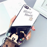 Nephy High Quality Phone Case For iPhone 8 7 5 6 s SE 5s 6s Plus 6Plus 6sPlus 7Plus 8Plus Mickey Minnie Mirror Cover TPU Casing