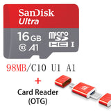 SanDisk Micro SD Card 100MB/s 256GB 128GB 64GB 32GB 16GB U3/U1 V30 A1 Class 10 Memory Card SDXC SDHC microsd Flash TF Card