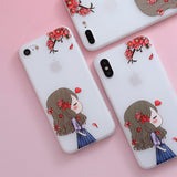 SoCouple Relief TPU case For iphone 7 8 7/8 plus 5 5s SE Case Ultra-thin Scrub Silicone Phone Cases For iphone 6 6S Plus X