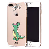 XIX for Funda iPhone 6 case 5 5S 5C 6S 7 Plus X Cute Dinosaur Soft TPU for Cover iPhone 7 Case Original for Coque iPhone 8 Case