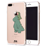 XIX for Funda iPhone 6 case 5 5S 5C 6S 7 Plus X Cute Dinosaur Soft TPU for Cover iPhone 7 Case Original for Coque iPhone 8 Case