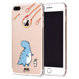 XIX for Funda iPhone 6 case 5 5S 5C 6S 7 Plus X Cute Dinosaur Soft TPU for Cover iPhone 7 Case Original for Coque iPhone 8 Case