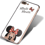 JAMULAR Cartoon Mickey Mouse Mirror Phone Cases for iPhone 6 6s Plus SE 5S Silicone Soft Back Cover for iPhone 7 8 Plus X Case