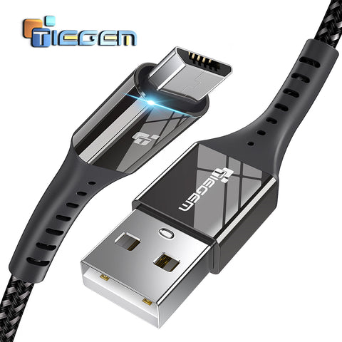 TIEGEM Micro USB Cable 2A Fast Charger USB Data Cable Mobile Phone Charging Cable for Samsung Xiaomi Huawei Sony Tablet Cable
