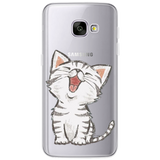 Coque For Samsung Galaxy S5 S6 S7 Edge S8 S9 Plus A3 A5 A8 2016 2017 2018 prime J1 J2 J3 J5 J7 Case TPU Silicon Cover Cat Note 8