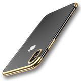 FLOVEME Luxury Plated TPU Case For iPhone X 10 Transparent Ultra Thin Silicone Cover For iPhone 8 7 6 6S Plus Phone Accessories