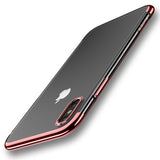 FLOVEME Luxury Plated TPU Case For iPhone X 10 Transparent Ultra Thin Silicone Cover For iPhone 8 7 6 6S Plus Phone Accessories