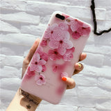 WeiFaJK Flower Pattern Case For iPhone 6 6s Case Soft Silicone Floral Protect Soft Full Cover For iPhone 7 8 Plus X Phone Cases