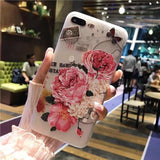 WeiFaJK Flower Pattern Case For iPhone 6 6s Case Soft Silicone Floral Protect Soft Full Cover For iPhone 7 8 Plus X Phone Cases