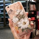 WeiFaJK Flower Pattern Case For iPhone 6 6s Case Soft Silicone Floral Protect Soft Full Cover For iPhone 7 8 Plus X Phone Cases