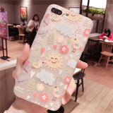 WeiFaJK Flower Pattern Case For iPhone 6 6s Case Soft Silicone Floral Protect Soft Full Cover For iPhone 7 8 Plus X Phone Cases