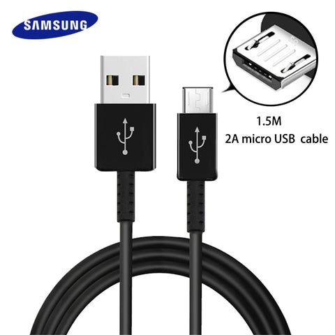 Original Samsung Micro USB Cable Galaxy S6 S7 Edge Note 4 5 J3 J5 J7  fast charging mobile phone charger 1.5m 2A data cable