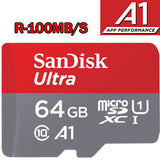 SanDisk micro sd 128GB 64GB 32GB 16GB 98mb/s TF usb flash memory card microsd  8GB/48MB/s class10 Original Product shipping