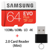 SAMSUNG Micro SD Card 32gb 64gb 16gb 128gb 256gb 100Mb/s Flash Memory Card TF Card with Mini SDHC SDXC Class10  Free Adapter