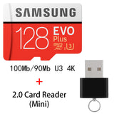 SAMSUNG Micro SD Card 32gb 64gb 16gb 128gb 256gb 100Mb/s Flash Memory Card TF Card with Mini SDHC SDXC Class10  Free Adapter