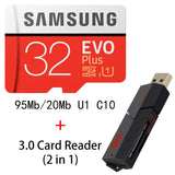 SAMSUNG Micro SD Card 32gb 64gb 16gb 128gb 256gb 100Mb/s Flash Memory Card TF Card with Mini SDHC SDXC Class10  Free Adapter