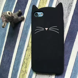 AIBOR For iPhone 7 Case 3D Cute Cartoon Animal Beard Cat Ear Phone Case For iPhone X 4S 5S SE 6 6S 7 8 Plus Silicon Soft Fundas