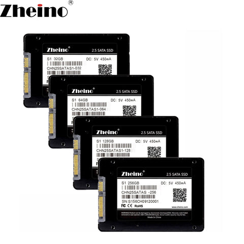 Zheino S1 2.5 inch SATA 32GB 64GB 128GB 256GB 512GB SSD SATA3 Internal Solid Disk Drives MLC 7mm Hard Disk Drive for PC Laptop