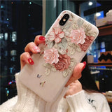 KISSCASE Flower Patterned Case For iPhone 6 6s 7 Plus Cover Soft Silicone Floral Protect Cover For iPhone 5S SE 8 Plus X 10 Capa