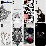 Cat Phone Case For iPhone X 8 4 4S 5 5S SE 5C 6 6S 7 Plus Silicon For Xiaomi Redmi 4 4A 3S 3 S Note 3 4 5A Pro Prime 4X Mi A1 5X