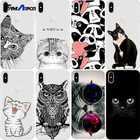 Cat Phone Case For iPhone X 8 4 4S 5 5S SE 5C 6 6S 7 Plus Silicon For Xiaomi Redmi 4 4A 3S 3 S Note 3 4 5A Pro Prime 4X Mi A1 5X