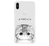 Cat Phone Case For iPhone X 8 4 4S 5 5S SE 5C 6 6S 7 Plus Silicon For Xiaomi Redmi 4 4A 3S 3 S Note 3 4 5A Pro Prime 4X Mi A1 5X