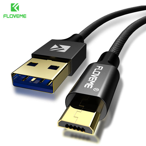 FLOVEME Nylon Mobile Phone Micro USB Cable For Samsung Xiaomi Huawei LG Fast Charging Cable Wire For Samsung S5 Charging Cables