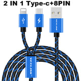 VOXLINK USB Charging Cable 1.2M Mulit 3 IN 1 2 IN 1 USB Charging Data Cable For iPhone x 8 8plus 7plus Samsung HTC Xiaomi Huawei