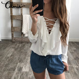 Sexy Top Women Chiffon Blouse