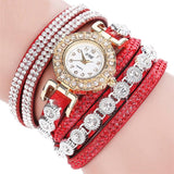 Watch 2018 relogio masculino Women Quartz Women PU Leather  Rhinestone Watch Bracelet Watches  Hours Horas  Dropship 17JUN19