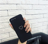 Cute Love Heart Print Back Cover For iPhone X 7 6 6S Plus 5 5S SE Phone Case Hard PC Cases Coque For iPhone 8 8 Plus