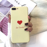 Cute Love Heart Print Back Cover For iPhone X 7 6 6S Plus 5 5S SE Phone Case Hard PC Cases Coque For iPhone 8 8 Plus