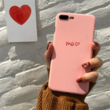 Cute Love Heart Print Back Cover For iPhone X 7 6 6S Plus 5 5S SE Phone Case Hard PC Cases Coque For iPhone 8 8 Plus