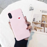 Cute Love Heart Print Back Cover For iPhone X 7 6 6S Plus 5 5S SE Phone Case Hard PC Cases Coque For iPhone 8 8 Plus