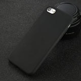 USLION Phone Case For iPhone 7 6 6s 8 X Plus 5 5s SE XR XS Max Simple Solid Color Ultrathin Soft TPU Case Candy Color Back Cover