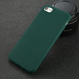 USLION Phone Case For iPhone 7 6 6s 8 X Plus 5 5s SE XR XS Max Simple Solid Color Ultrathin Soft TPU Case Candy Color Back Cover