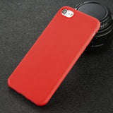 USLION Phone Case For iPhone 7 6 6s 8 X Plus 5 5s SE XR XS Max Simple Solid Color Ultrathin Soft TPU Case Candy Color Back Cover