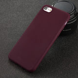 USLION Phone Case For iPhone 7 6 6s 8 X Plus 5 5s SE XR XS Max Simple Solid Color Ultrathin Soft TPU Case Candy Color Back Cover