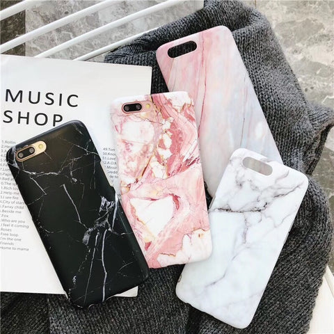 Luxury Marble Phone Case For iPhone 7 Case For iPhone X 7 6 6S 8 Plus 6 S Case Cover XR XS MXA Coque Silicon Fundas Capa Carcasa