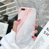 Luxury Marble Phone Case For iPhone 7 Case For iPhone X 7 6 6S 8 Plus 6 S Case Cover XR XS MXA Coque Silicon Fundas Capa Carcasa