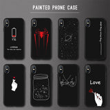 Animal Love Heart Soft TPU Silicone Cases for iPhone 5 S SE X Phone Case For iPhone 6s 6 7 8 Plus XS Max XR Coque Frosted Fundas