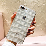 Lovebay Diamond Texture Case For iPhone 6 6s 7 8 Plus X XR XS Max Soft Phone Cover for iPhone 7 Luxury Transparent Ultra Thin