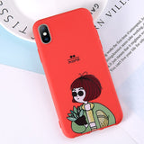 Lovebay Phone Case For iPhone 6 6s 7 8 Plus X XR XS Max Cute Cartoon Letter Deer Smiley Face Soft TPU For iPhone 5 5S SE Cover