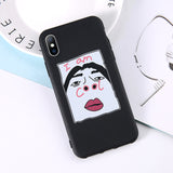 Lovebay Phone Case For iPhone 6 6s 7 8 Plus X XR XS Max Cute Cartoon Letter Deer Smiley Face Soft TPU For iPhone 5 5S SE Cover