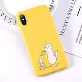 Lovebay Phone Case For iPhone 6 6s 7 8 Plus X XR XS Max Cute Cartoon Letter Deer Smiley Face Soft TPU For iPhone 5 5S SE Cover