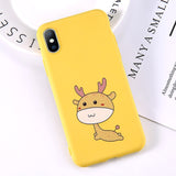 Lovebay Phone Case For iPhone 6 6s 7 8 Plus X XR XS Max Cute Cartoon Letter Deer Smiley Face Soft TPU For iPhone 5 5S SE Cover