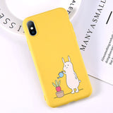 Lovebay Phone Case For iPhone 6 6s 7 8 Plus X XR XS Max Cute Cartoon Letter Deer Smiley Face Soft TPU For iPhone 5 5S SE Cover