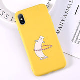 Lovebay Phone Case For iPhone 6 6s 7 8 Plus X XR XS Max Cute Cartoon Letter Deer Smiley Face Soft TPU For iPhone 5 5S SE Cover